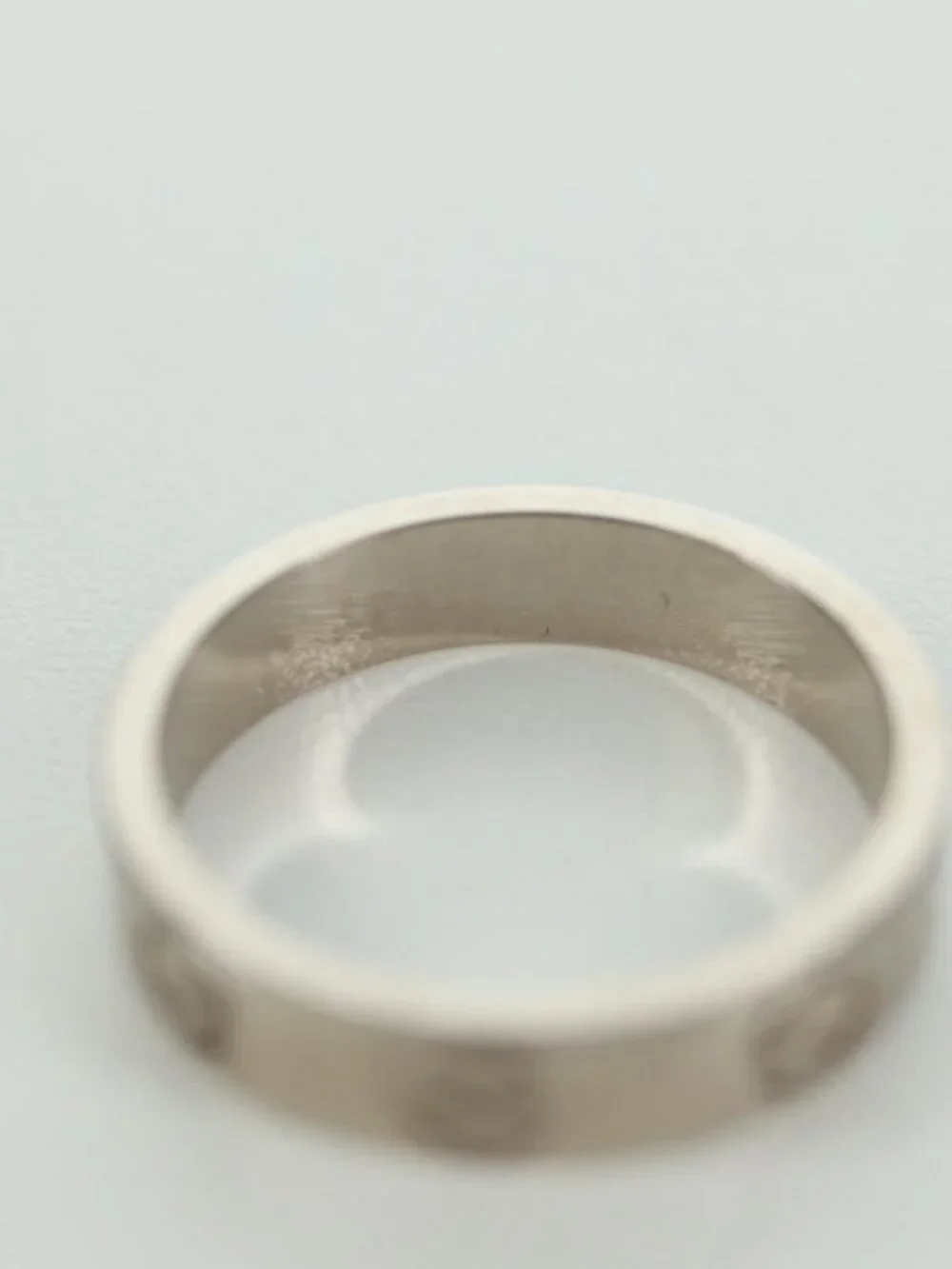 CARTIER Love Ring Ring 750 White Gold Auth am11120SM